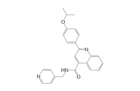 2-(4-isopropoxyphenyl)-N-(4-pyridinylmethyl)-4-quinolinecarboxamide