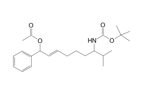 Acetic acid (E)-7-tert-butoxycarbonylamino-8-methyl-1-phenyl-non-2-enyl ester
