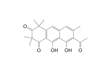 7-Acetyl-8,9-dihydroxy-2,2,4,4,6-pentamethyl-anthracene-1,3-dione
