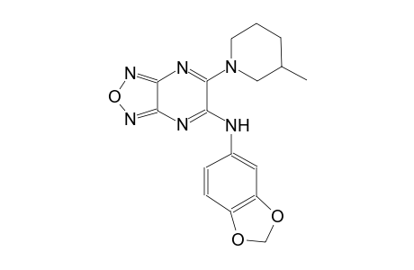 [1,2,5]oxadiazolo[3,4-b]pyrazin-5-amine, N-(1,3-benzodioxol-5-yl)-6-(3-methyl-1-piperidinyl)-