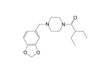 1-(1,3-benzodioxol-5-ylmethyl)-4-(2-ethylbutanoyl)piperazine