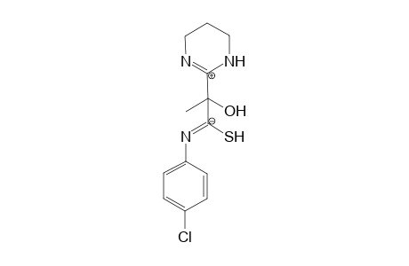 2-Hydroxy-2-methyl-2-(1',3',4',5',6'-pentahydropyrimidin-2'-ylium)-1-[(p-chlorophenyl)imino]-thiolate