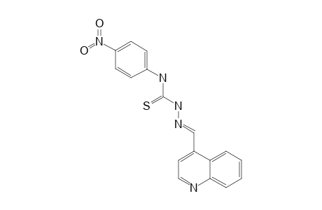 QUINOLINE-4-CARBOXALDEHYDE-4-(PARA-NITRO-PHENYL)-THIOSEMICARBAZONE