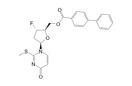1-(2,3-DIDEOXY-3-FLUORO-5-O-(4-PHENYLBENZOYL)-BETA-D-ERYTHRO-PENTOFURANOSYL)-2-METHYLTHIOPYRIMIDIN-4(1H)-ONE