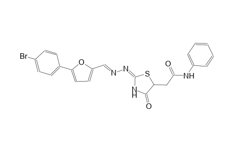2-[(2E)-2-((2E)-2-{[5-(4-bromophenyl)-2-furyl]methylene}hydrazono)-4-oxo-1,3-thiazolidin-5-yl]-N-phenylacetamide