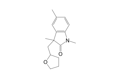 1,3,5-trimethyl-3-((tetrahydrofuran-2-yl)methyl)indolin-2-one