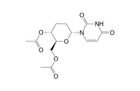 1-(4',6'-di-O-Acetyl-2',3'-dideoxy-.alpha.-D-glucopyranosyl)uracyl