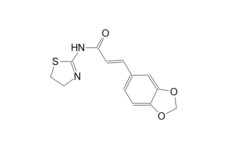 (2E)-3-(1,3-benzodioxol-5-yl)-N-(4,5-dihydro-1,3-thiazol-2-yl)-2-propenamide