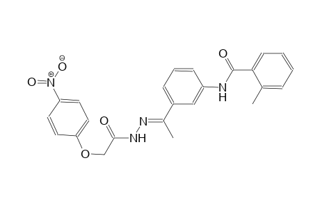 2-methyl-N-(3-{(1E)-N-[(4-nitrophenoxy)acetyl]ethanehydrazonoyl}phenyl)benzamide