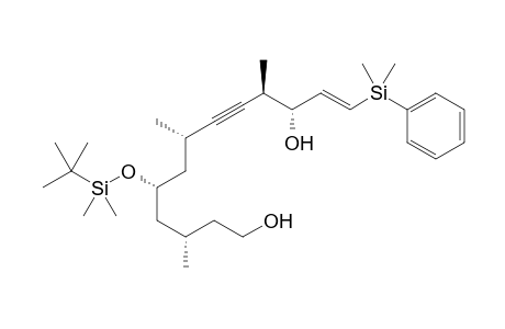 (3S,5S,7S,10R,11R,E)-5-((tert-Butyldimethylsilyl)oxy)-13-(dimethyl(phenyl)silyl)-3,7,10-trimethyltridec-12-en-8-yne-1,11-diol