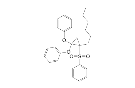 1-Hexyl-2,2-diphenoxy-1-(phenylsulfonyl)cyclopropane