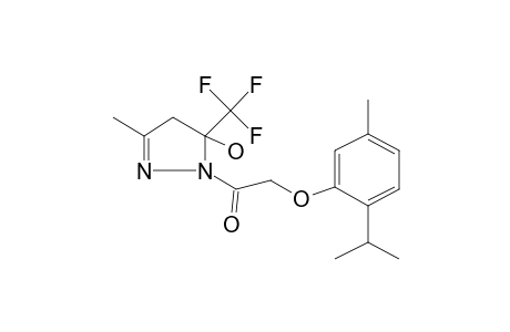 2-Pyrazoline, 5-hydroxy-3-methyl-5-trifluoromethyl-1-(2-isopropyl-5-methylphenoxyacetyl)-