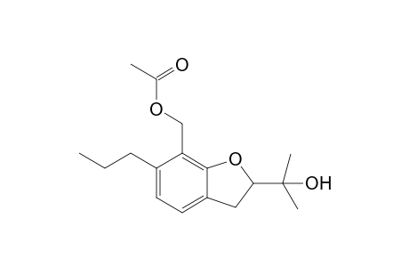 2,3-Dihydro-6-propyl-2-(1'-methyl-1'-hydroxy-ethyl)-7-(acetoxymethyl)-benzofuran