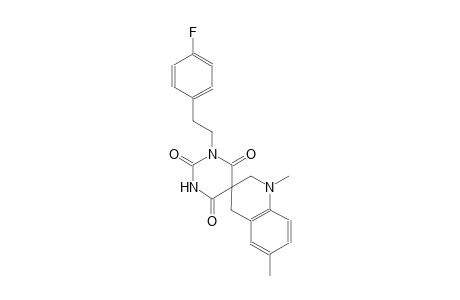 1-(4-fluorophenethyl)-1',6'-dimethyl-2',4'-dihydro-1H,1'H-spiro[pyrimidine-5,3'-quinoline]-2,4,6(3H)-trione