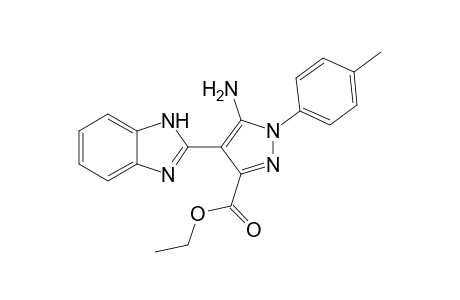 Ethyl 5-amino-1-(p-methylphenyl)-4-(benzimidazol-2-yl)pyrazole-3-carboxylate