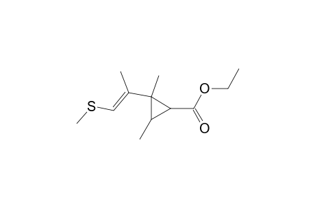 3-Cyclopropanecarboxylic Acid, 2-[2-(methylthiio)-1-methylethenyl]-, 1,2-Dimethyl-, Ethyl Ester