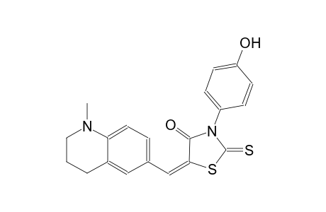 4-thiazolidinone, 3-(4-hydroxyphenyl)-5-[(1,2,3,4-tetrahydro-1-methyl-6-quinolinyl)methylene]-2-thioxo-, (5E)-