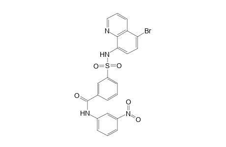 3-[(5-bromanylquinolin-8-yl)sulfamoyl]-N-(3-nitrophenyl)benzamide