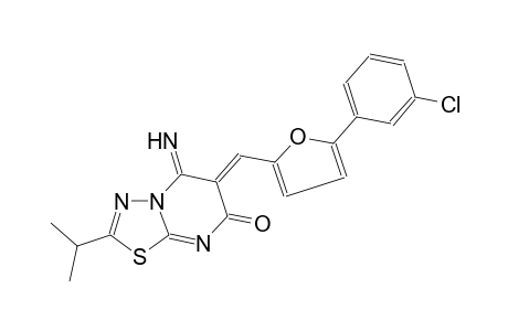 7H-[1,3,4]thiadiazolo[3,2-a]pyrimidin-7-one, 6-[[5-(3-chlorophenyl)-2-furanyl]methylene]-5,6-dihydro-5-imino-2-(1-methylethyl)-, (6Z)-