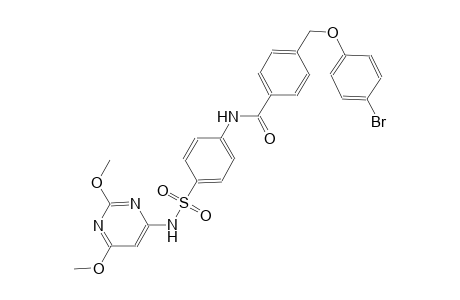 4-[(4-bromophenoxy)methyl]-N-(4-{[(2,6-dimethoxy-4-pyrimidinyl)amino]sulfonyl}phenyl)benzamide