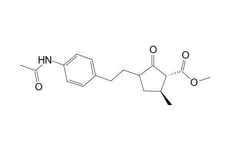 Methyl 5-methyl-2-oxo-3-[2-(4-acetaminophenyl)ethyl]cyclopentanecarboxylate