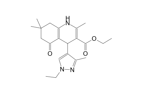 ethyl 4-(1-ethyl-3-methyl-1H-pyrazol-4-yl)-2,7,7-trimethyl-5-oxo-1,4,5,6,7,8-hexahydro-3-quinolinecarboxylate