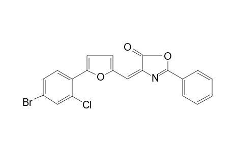 (4E)-4-([5-(4-Bromo-2-chlorophenyl)-2-furyl]methylene)-2-phenyl-1,3-oxazol-5(4H)-one