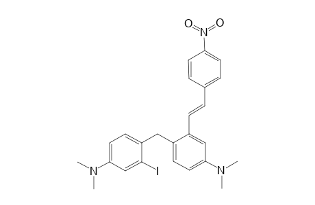 4-(N,N-Dimethyl)-2-[4-(N,N-dimethyl)-2-((2-p-nitrophenyl)ethenyl)benzyl]benzene 2-iodinium
