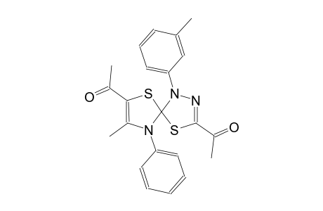 1-[3-acetyl-8-methyl-1-(3-methylphenyl)-9-phenyl-4,6-dithia-1,2,9-triazaspiro[4.4]nona-2,7-dien-7-yl]ethanone
