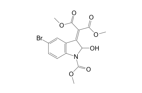 dimethyl 2-(5-bromo-2-hydroxy-1-(methoxycarbonyl)indolin-3-ylidene)malonate