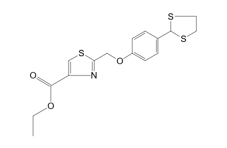 2-{[p-(1,3-dithiolan-2-yl)phenoxy]methyl}-4-thiazolecarboxylic acid, ethyl ester