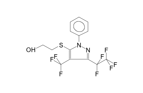 1-PHENYL-3-PENTAFLUOROETHYL-4-TRIFLUOROMETHYL-5-(2-HYDROXYETHYLTHIO)PYRAZOLE