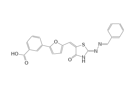 benzoic acid, 3-[5-[(E)-[(2Z)-4-oxo-2-[(2E)-2-(phenylmethylene)hydrazono]thiazolidinylidene]methyl]-2-furanyl]-