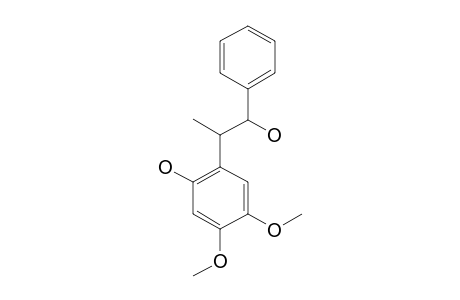 2-(2-hydroxy-1-methyl-2-phenylethyl)-4,5-dimethoxyphenol