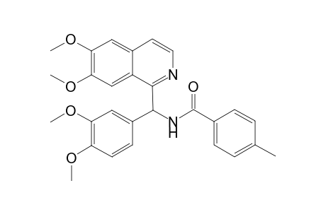 Benzamide, N-[(6,7-dimethoxy-1-isoquinolinyl)(3,4-dimethoxyphenyl)methyl]-4-methyl-