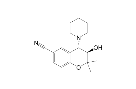 trans-6-Cyano-3,4-dihydro-2,2-dimethyl-4-(piperidin-1-yl)-2H-1-benzopyran-3-ol