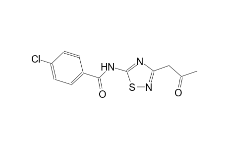 4-chloro-N-[3-(2-oxopropyl)-1,2,4-thiadiazol-5-yl]benzamide