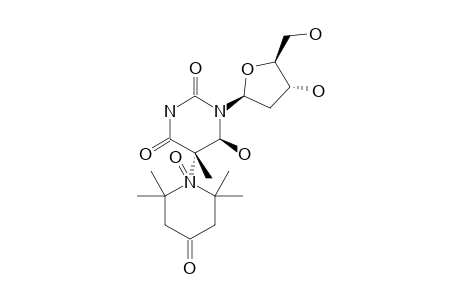 TRANS-(5R,6R)-6-HYDROXY-5-(2,2,6,6-TETRAMETHYL-4-OXO-1-PIPERIDINYL-N-OXIDE)-5,6-DIHYDROTHYMIDINE