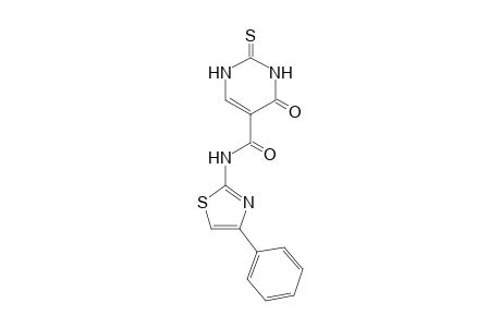 4-Oxo-N-(4-phenylthiazole-2-yl)-2-thioxo-1,2,3,4-tetrahydropyrimidine-5-carboxamide