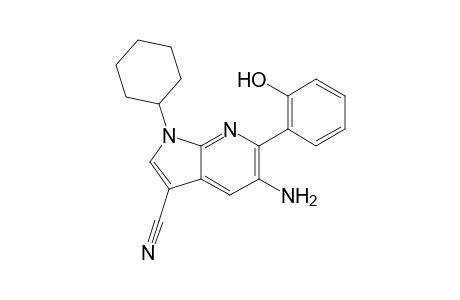 5-Amino-1-cyclohexyl-6-(2-hydroxyphenyl)-1H-pyrrolo[2,3-b]pyridine-3-carbonitrile