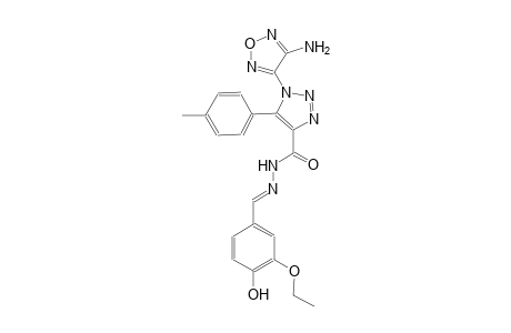 1-(4-amino-1,2,5-oxadiazol-3-yl)-N'-[(E)-(3-ethoxy-4-hydroxyphenyl)methylidene]-5-(4-methylphenyl)-1H-1,2,3-triazole-4-carbohydrazide