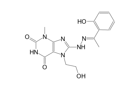 7-(2-hydroxyethyl)-8-{(2E)-2-[1-(2-hydroxyphenyl)ethylidene]hydrazino}-3-methyl-3,7-dihydro-1H-purine-2,6-dione