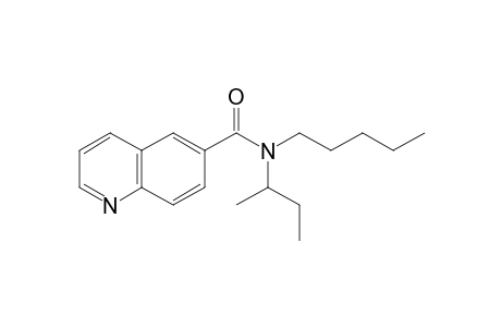 Quinoline-6-carboxamide, N-(2-butyl)-N-pentyl-