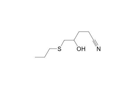 Pentanenitrile, 4-hydroxy-5-(propylthio)-
