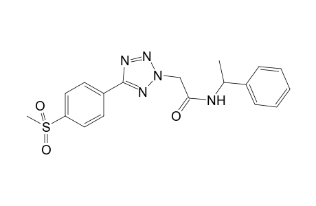 2-[5-(4-mesylphenyl)tetrazol-2-yl]-N-(1-phenylethyl)acetamide
