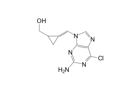 (E)-2-Amino-6-chloro-9-((2-Hydroxymethyl)cyclopropylidene)methyl)purine