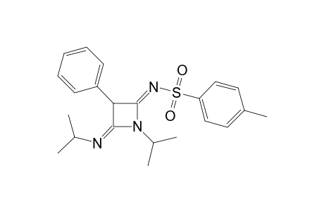 (Z)-N-((E)-1-isopropyl-4-(isopropylimino)-3-phenylazetidin-2-ylidene)-4-methylbenzenesulfonamide