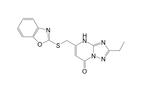 [1,2,4]triazolo[1,5-a]pyrimidin-7(4H)-one, 5-[(2-benzoxazolylthio)methyl]-2-ethyl-