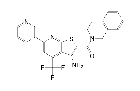 2-(3,4-dihydro-2(1H)-isoquinolinylcarbonyl)-6-(3-pyridinyl)-4-(trifluoromethyl)thieno[2,3-b]pyridin-3-amine