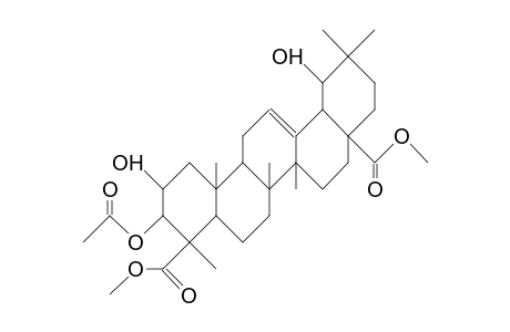 3b-Acetoxy-2a,19b-dihydroxy-olean-12-ene-24,28-dioic acid, dimethyl ester